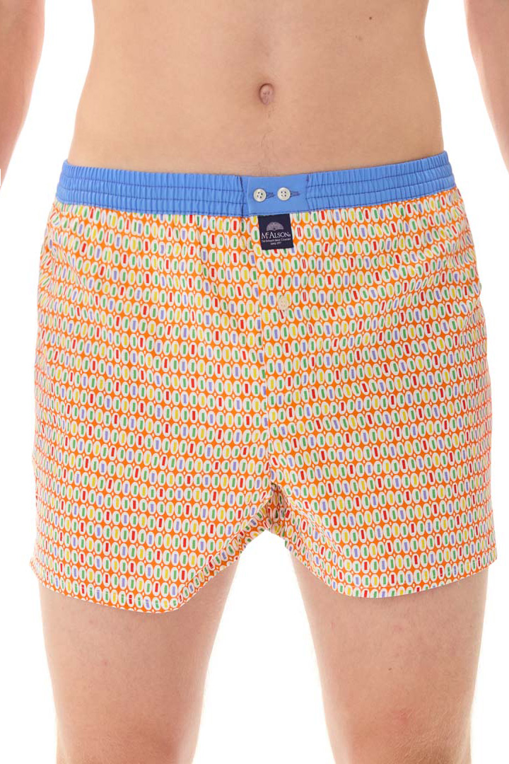 Mc Alson boxer oranje met print 