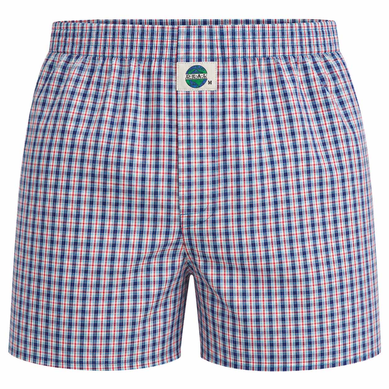 Deal boxer blauw-wit-rood ruitje 192304