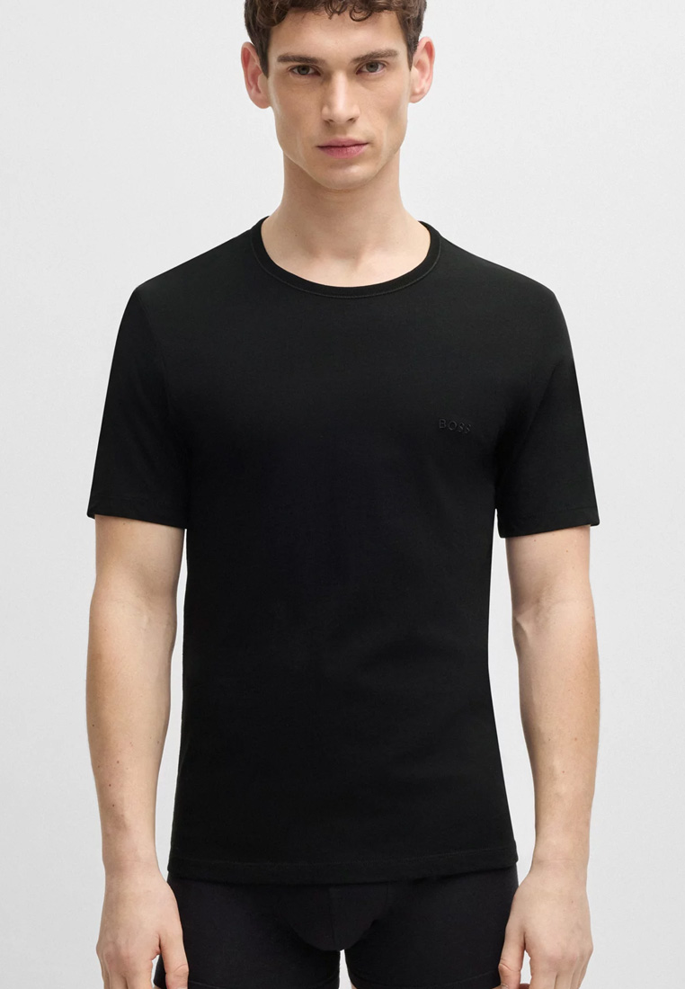 Boss T-shirt ronde hals 6-pack zwart