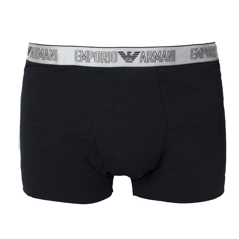 Armani Boxershorts Shiny waistband 2-pack zwart 