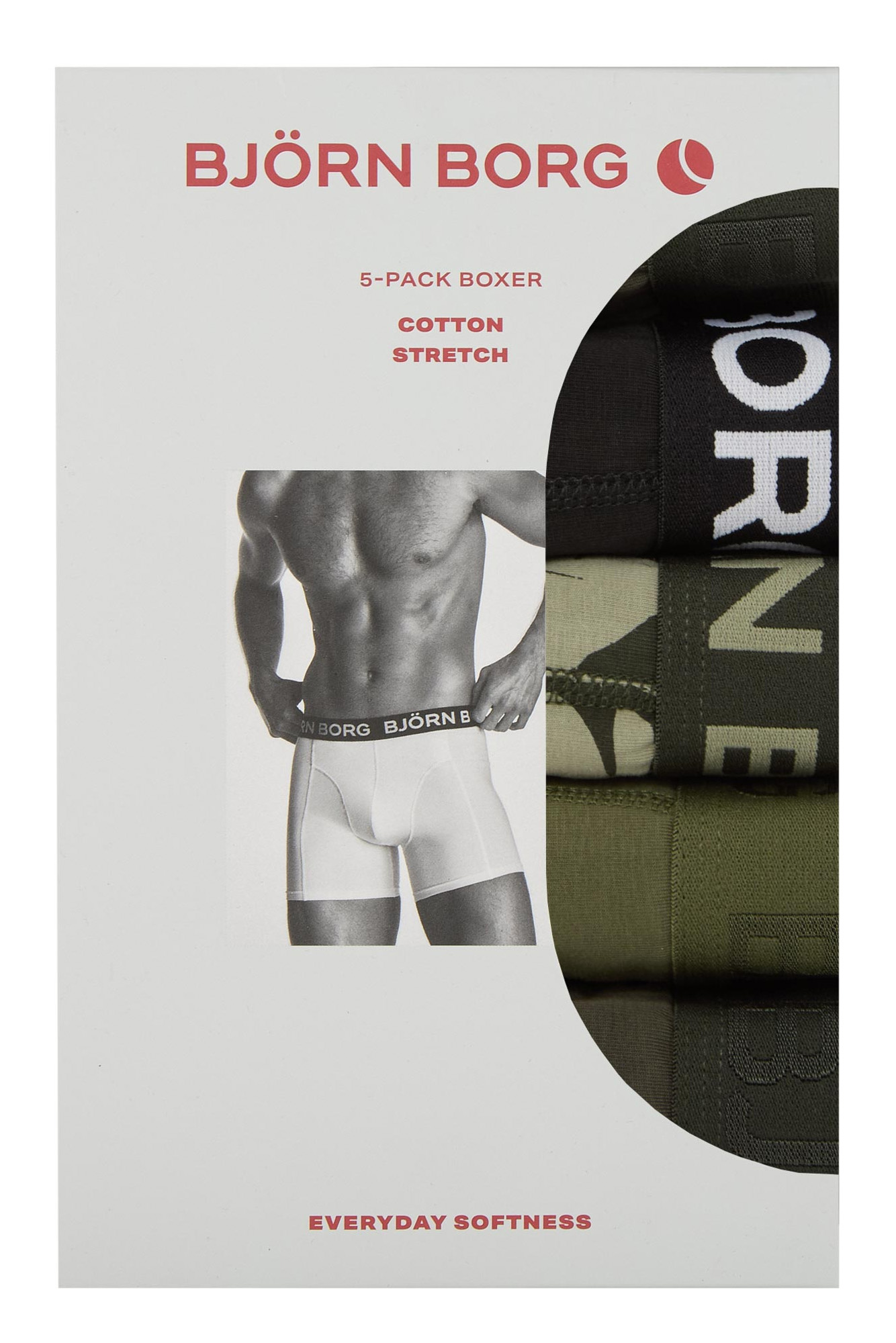 Bjorn Borg boxershorts  5-pack cotton stretch groen XXL