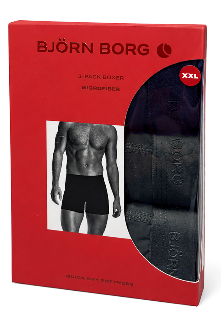 Bjorn Borg microfiber boxershorts 3-pack groen zwart