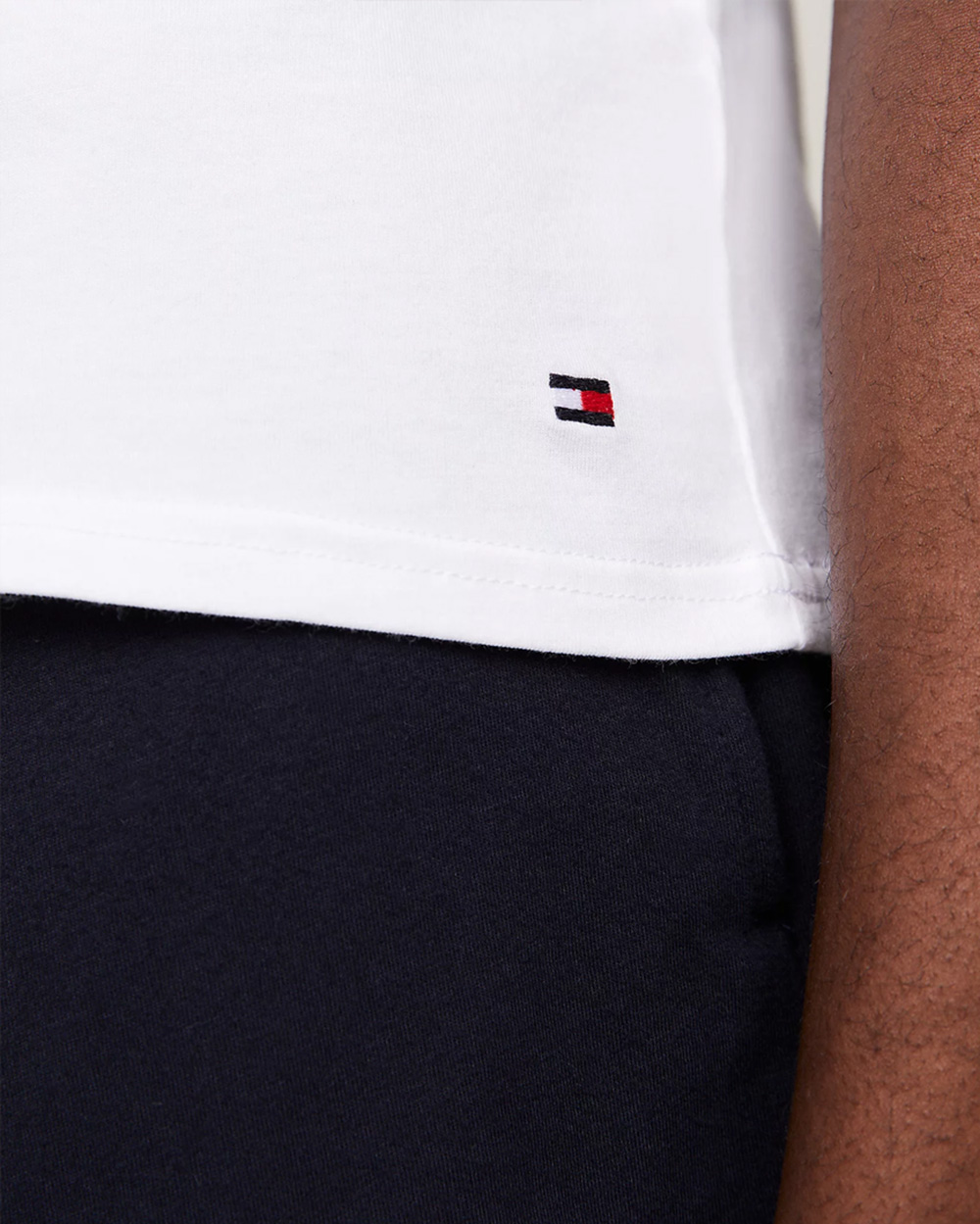 Tommy Hilfiger T-shirts O-hals stretch 3-pack grijs-wit-zwart