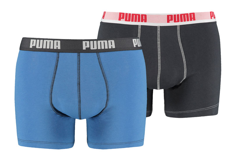 Puma boxershorts 2-pack grijs-blauw