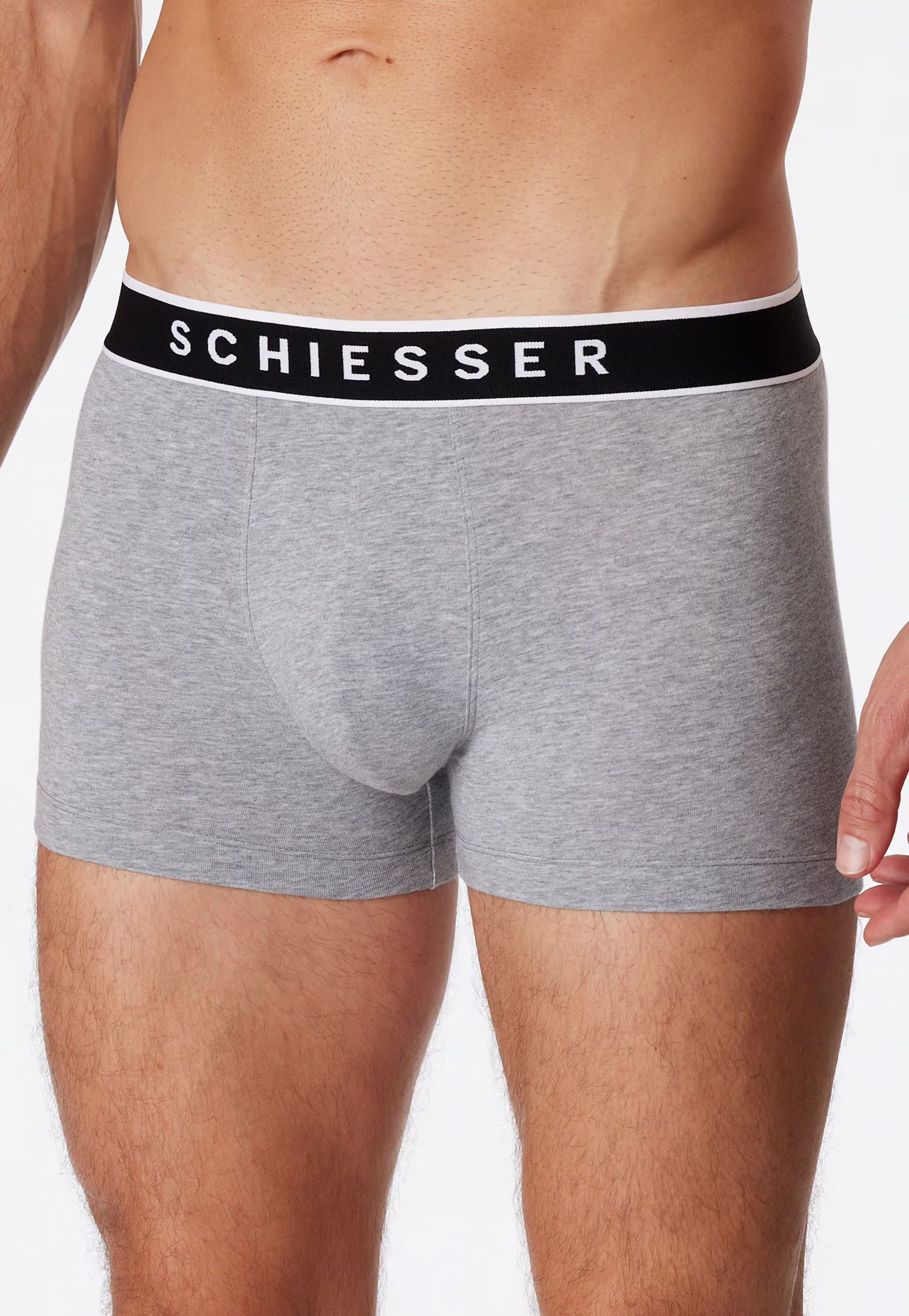 Schiesser Boxershorts 95/5 3-pack grijs