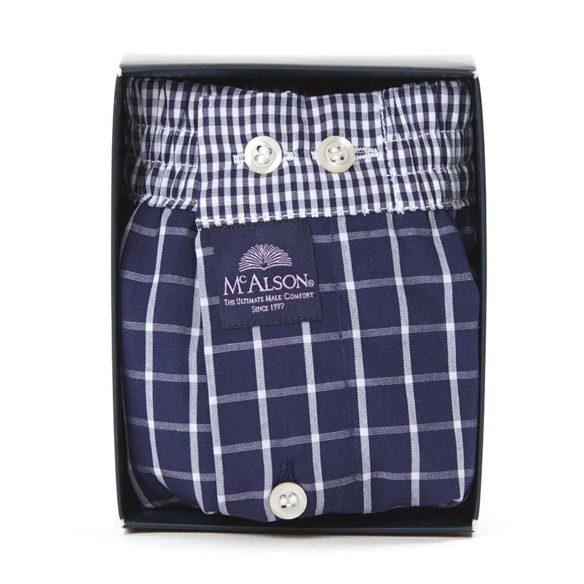 Mc Alson Boxer Checkered navy blue