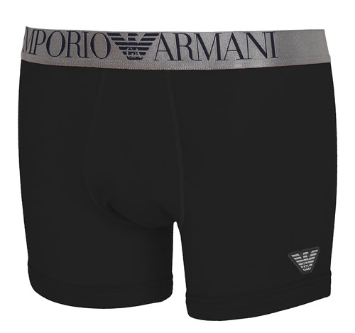 Armani shiny waistband boxershort zwart