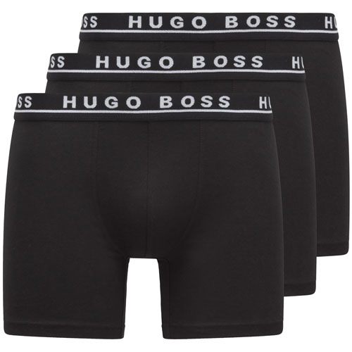 Hugo Boss Boxershort long zwart 3pack