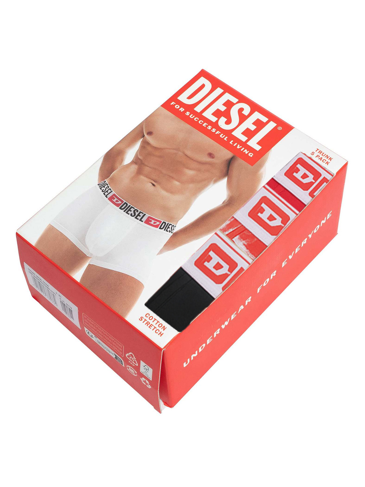 Diesel Boxershort Damien 3-pack rood-zwart 
