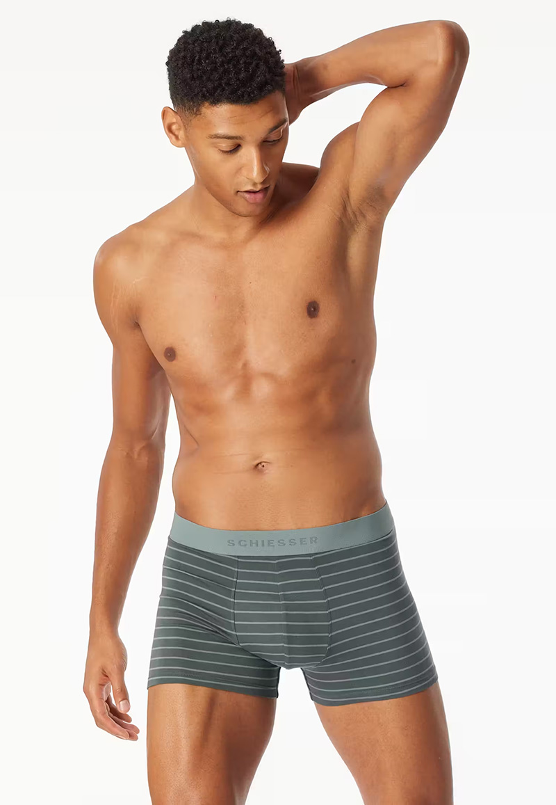 Schiesser 95/5 boxershorts 3-pack petrol-blauw