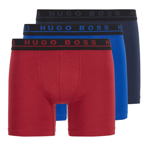 Hugo Boss boxershorts 3-pack rood-blauw