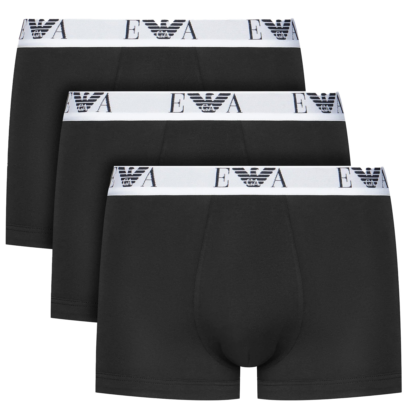 Armani boxers - trunk EA logo band 3-pack zwart