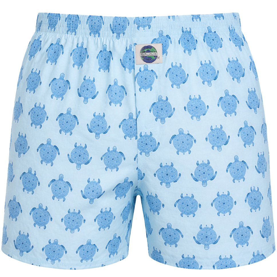 Deal Boxer lichtblauw met Schildpad printje