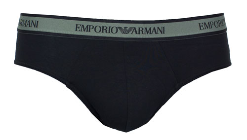 Armani slips zwart-groen 3-pack zwart
