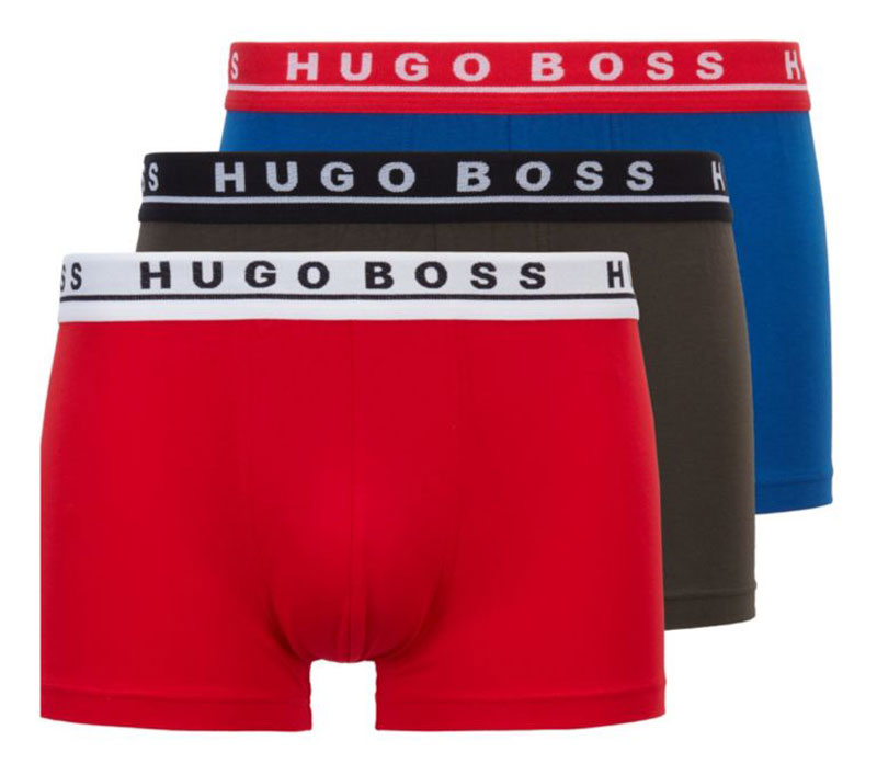 Hugo Boss boxershorts rood-blauw-groen 3-pack