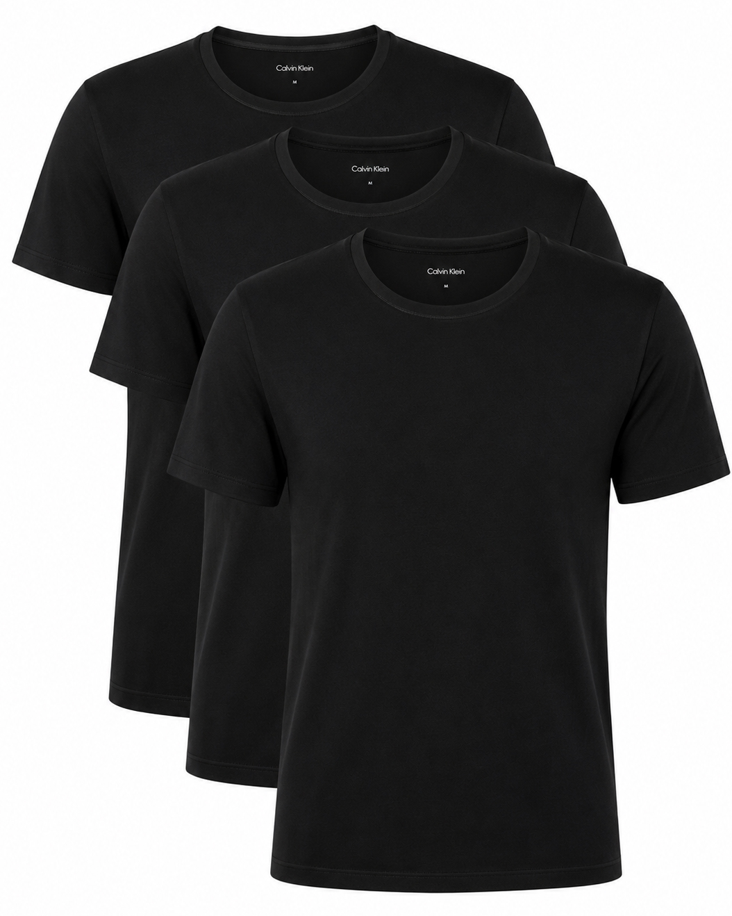 Calvin Klein T-shirts cotton stretch 3-pack zwart