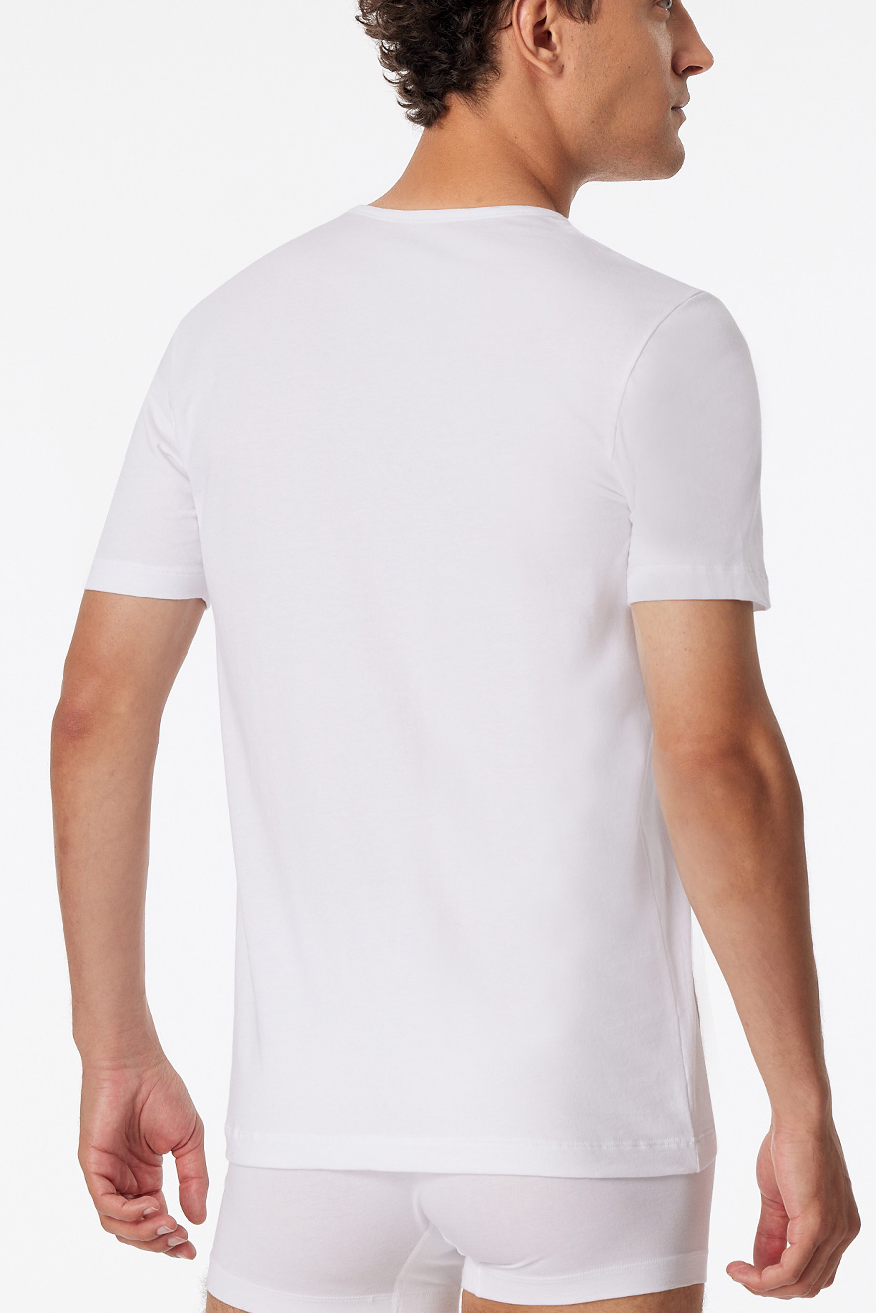 Schiesser T-shirt 95/5 met ronde hals 2-pack wit