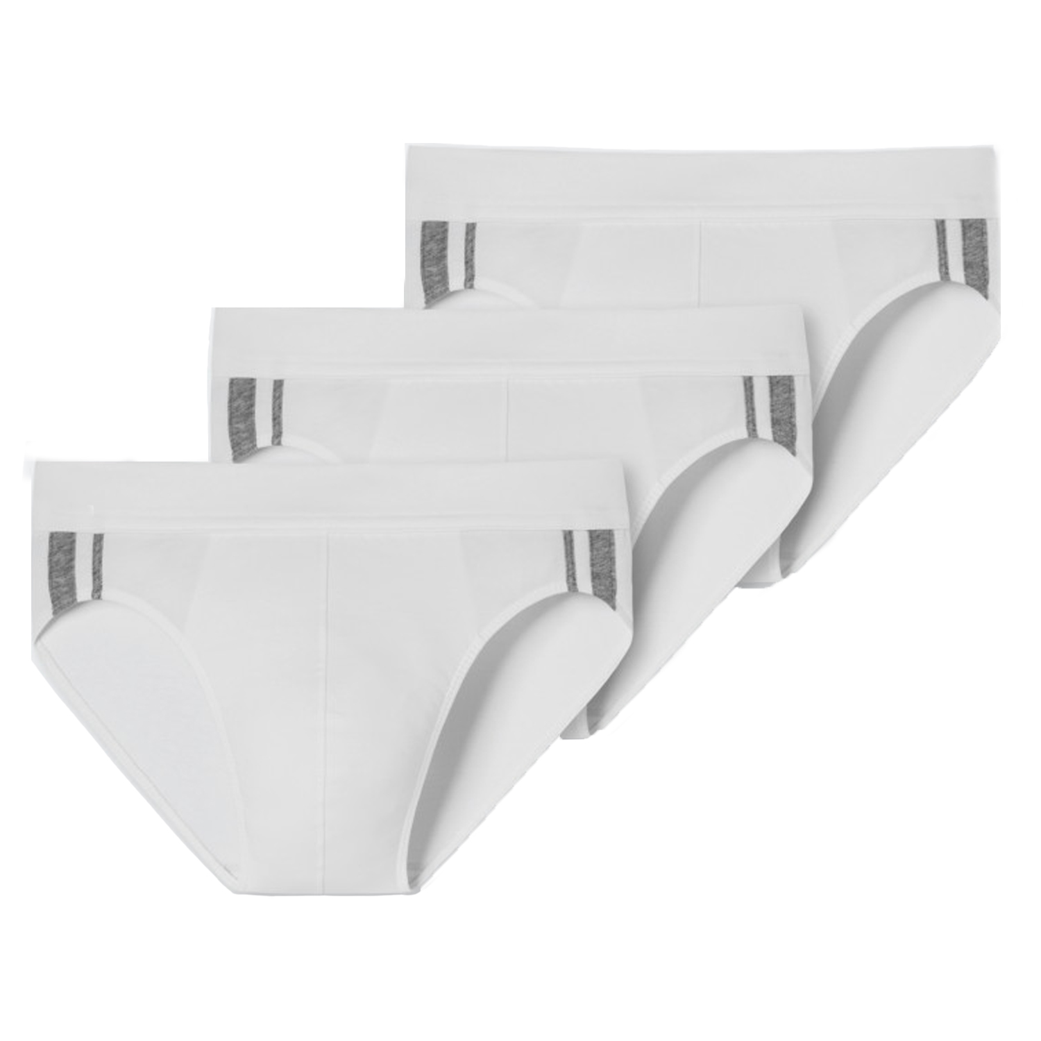 Schiesser Rio slips 3-pack 95/5 met stoffen band wit 