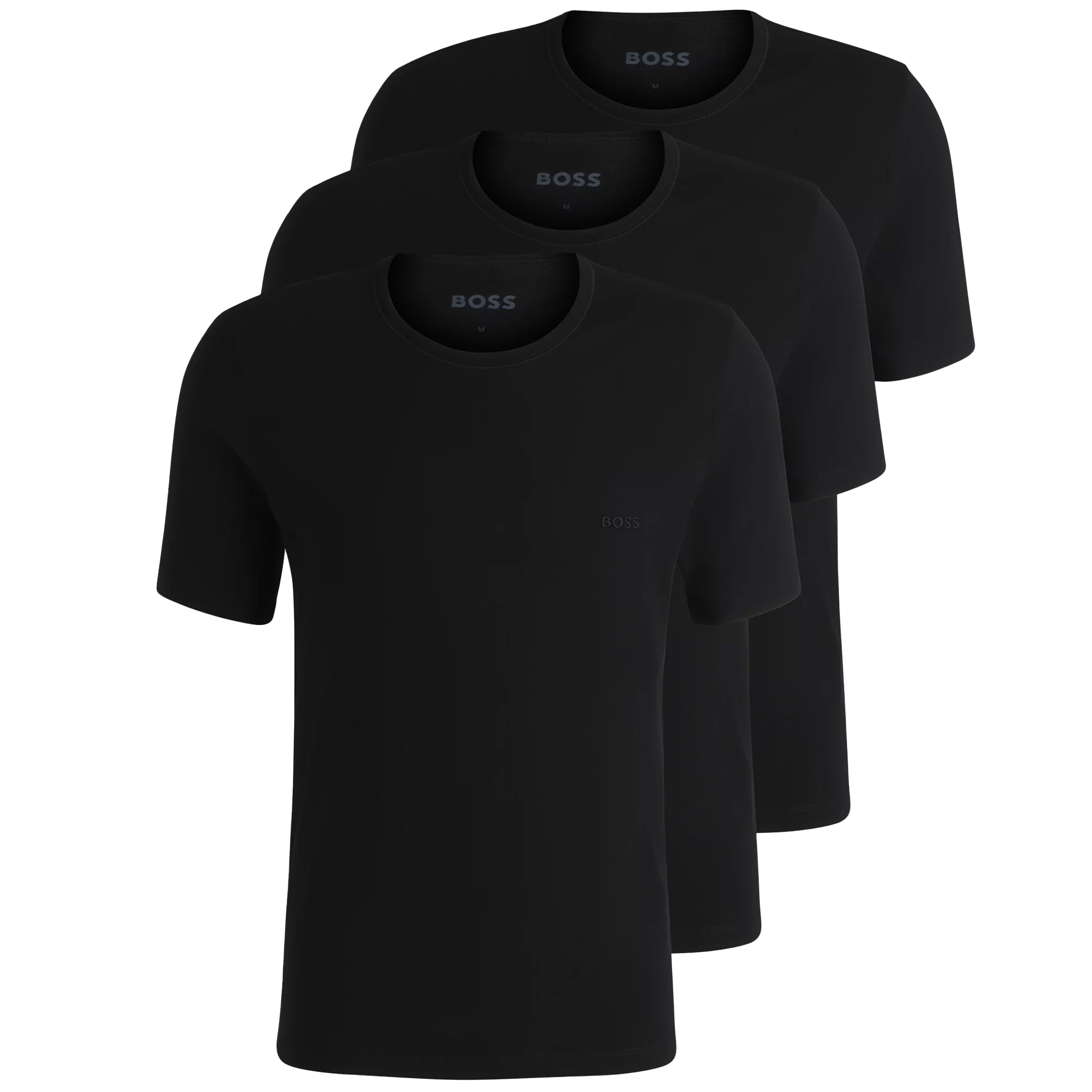Boss T-shirt O-hals Classic 3-Pack zwart