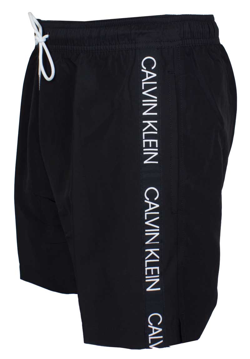 Calvin Klein Medium drawstring zwemshort zwart zijkant