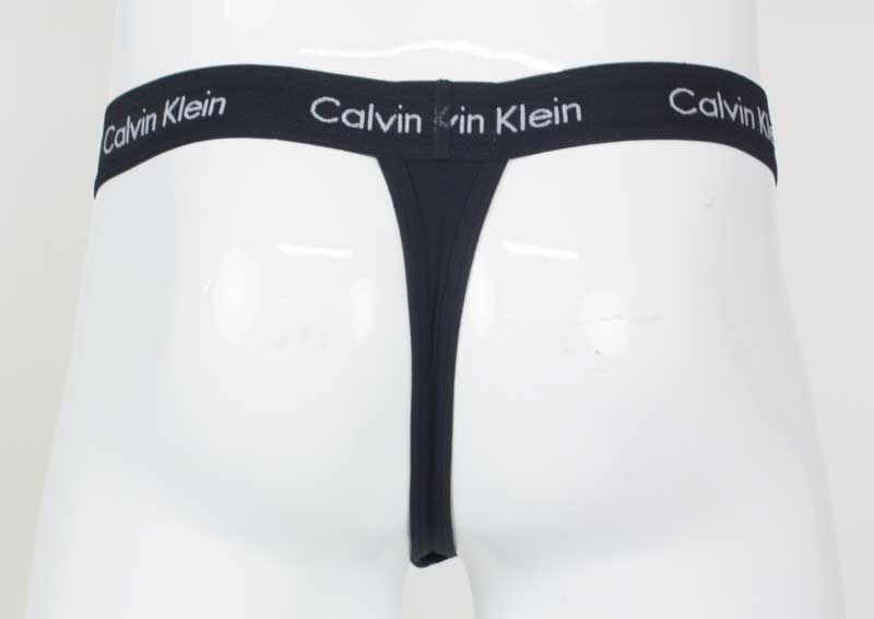 Calvin Klein heren string cotton stretch 2-pack achterkant