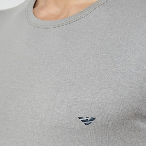 Armani T-shirts Core 2-pack grijs-blauw voorkant