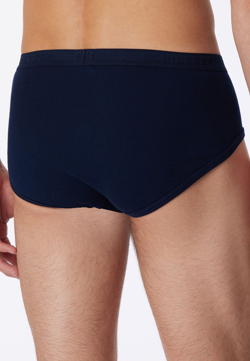 Schiesser Sportslip met gulp original feinrib 2-pack blauw