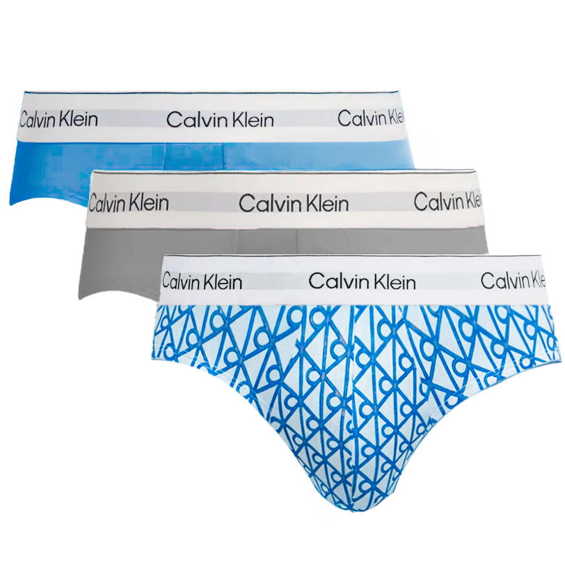 Calvin Klein Icon slips 3-pack blauw-grijs