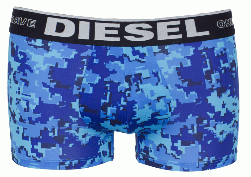 Diesel boxershort print microfiber blauw
