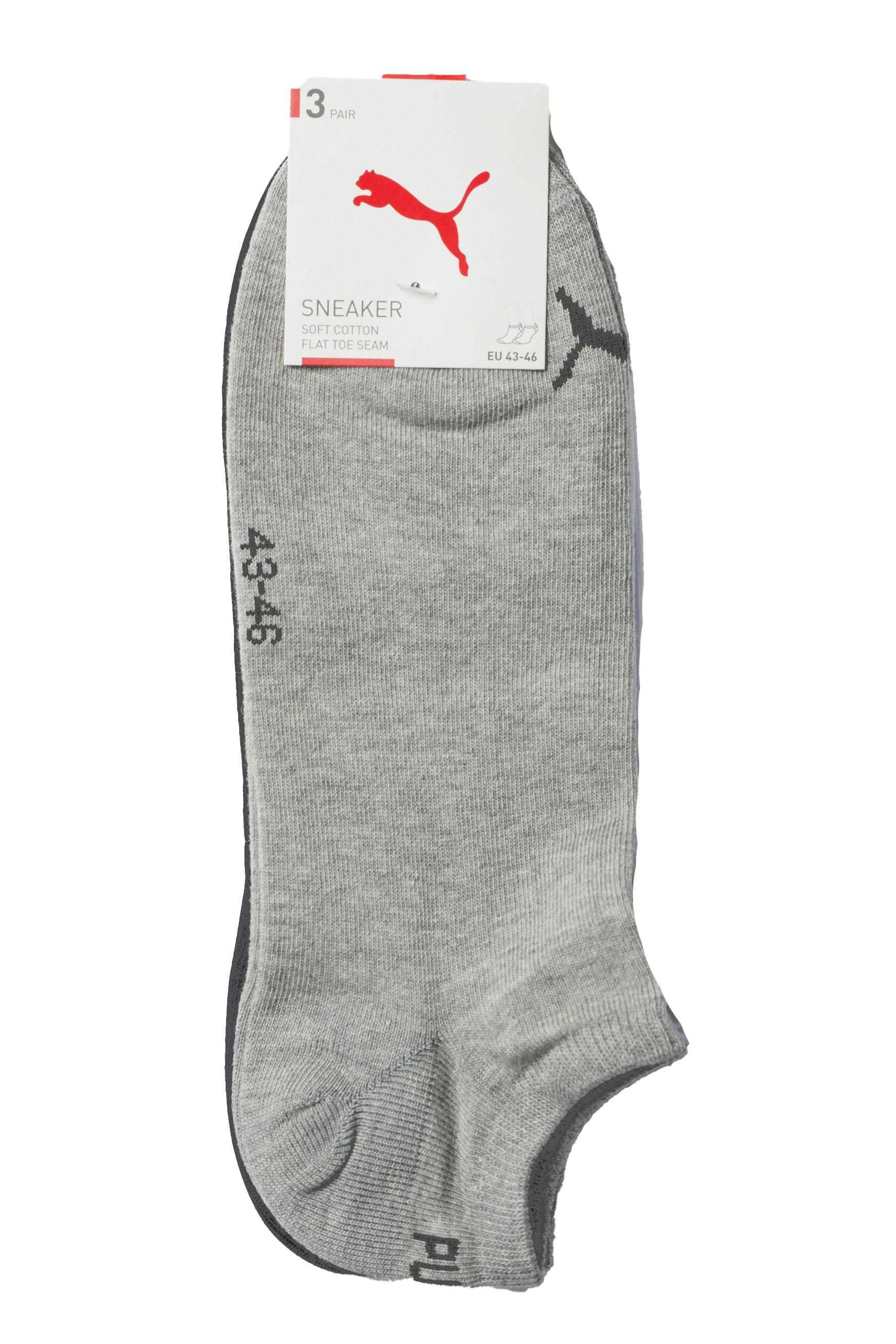 Puma Sneaker sokken 3-paar grijs
