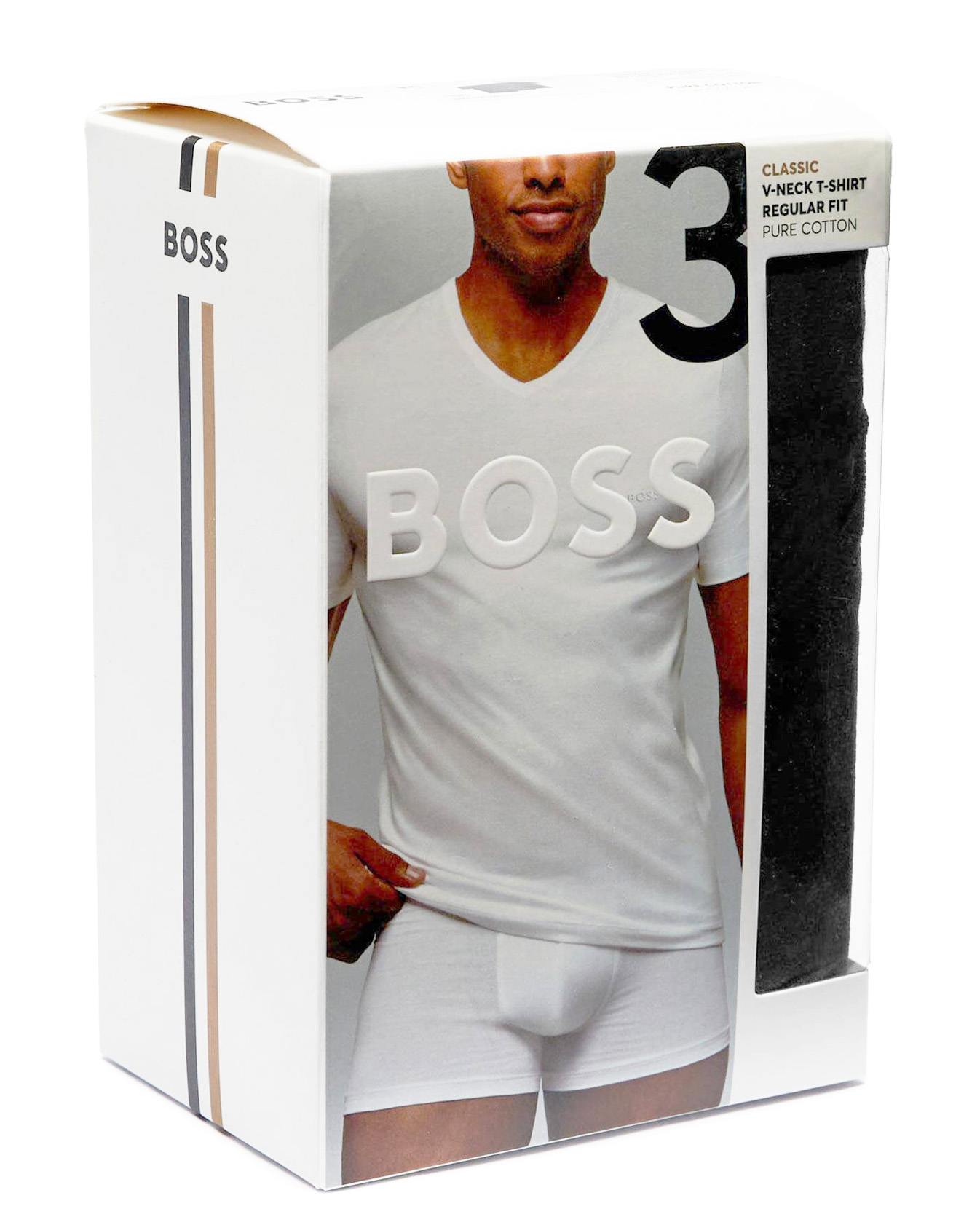 Boss T-shirts V-hals Classic 3-pack zwart