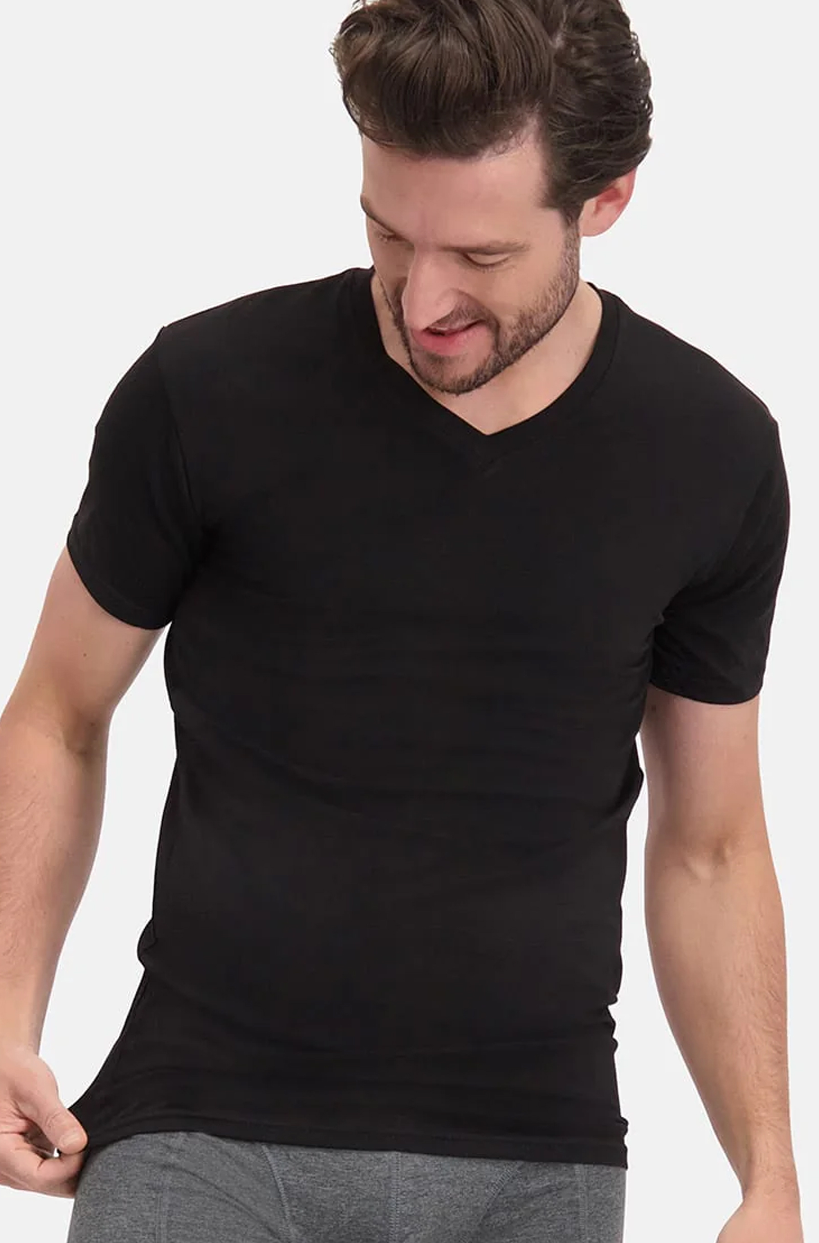 Bamboo basics T-shirts Velo 2-pack zwart