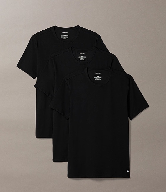 Calvin Klein T-shirts cotton stretch 3-pack zwart