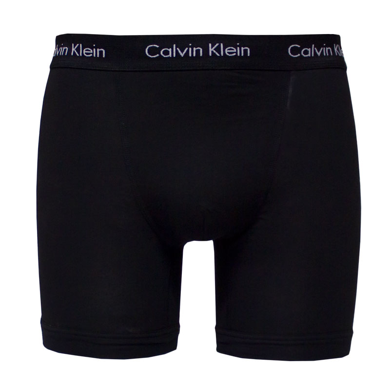Calvin Klein boxershorts long 3-pack zwart voorkant