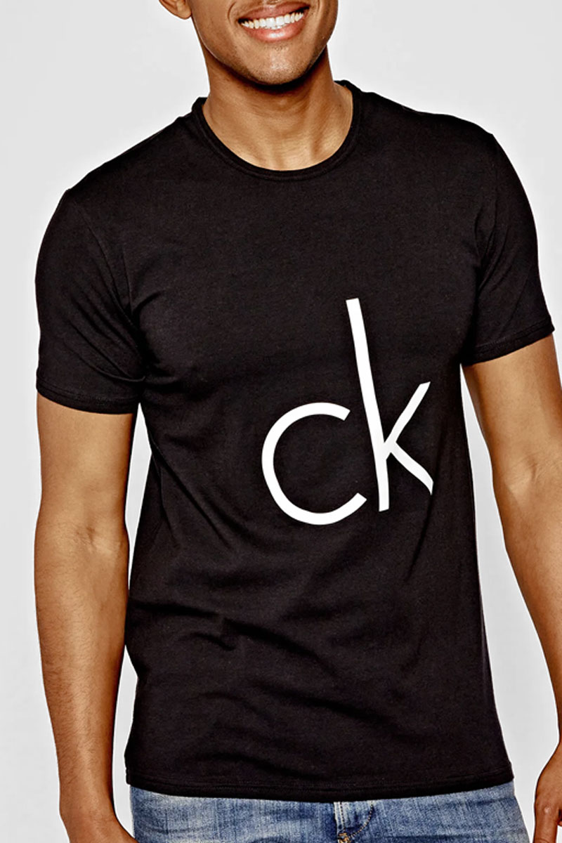 Calvin Klein pyjama shirt zwart met wit logo 