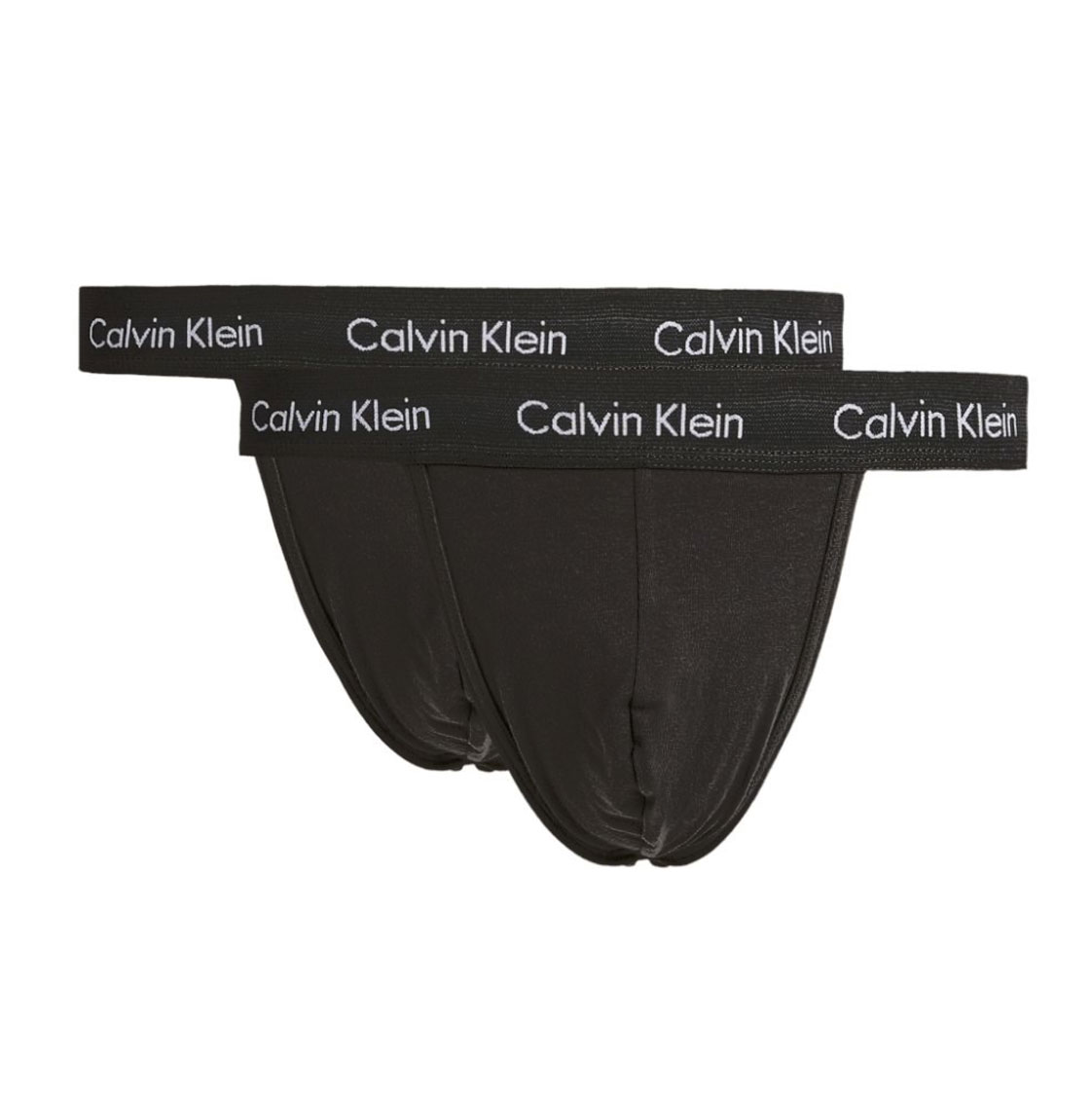 Calvin Klein heren string cotton stretch 2-pack zwart