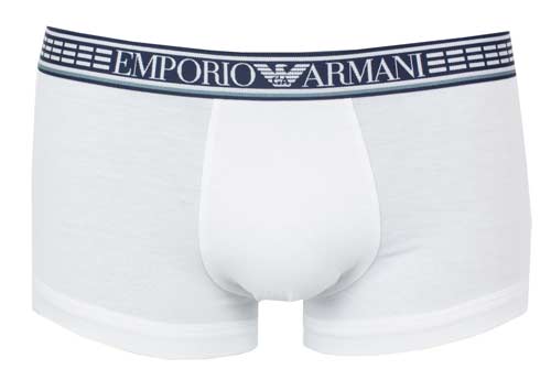Armani boxershorts Silver Ion wit voorkant