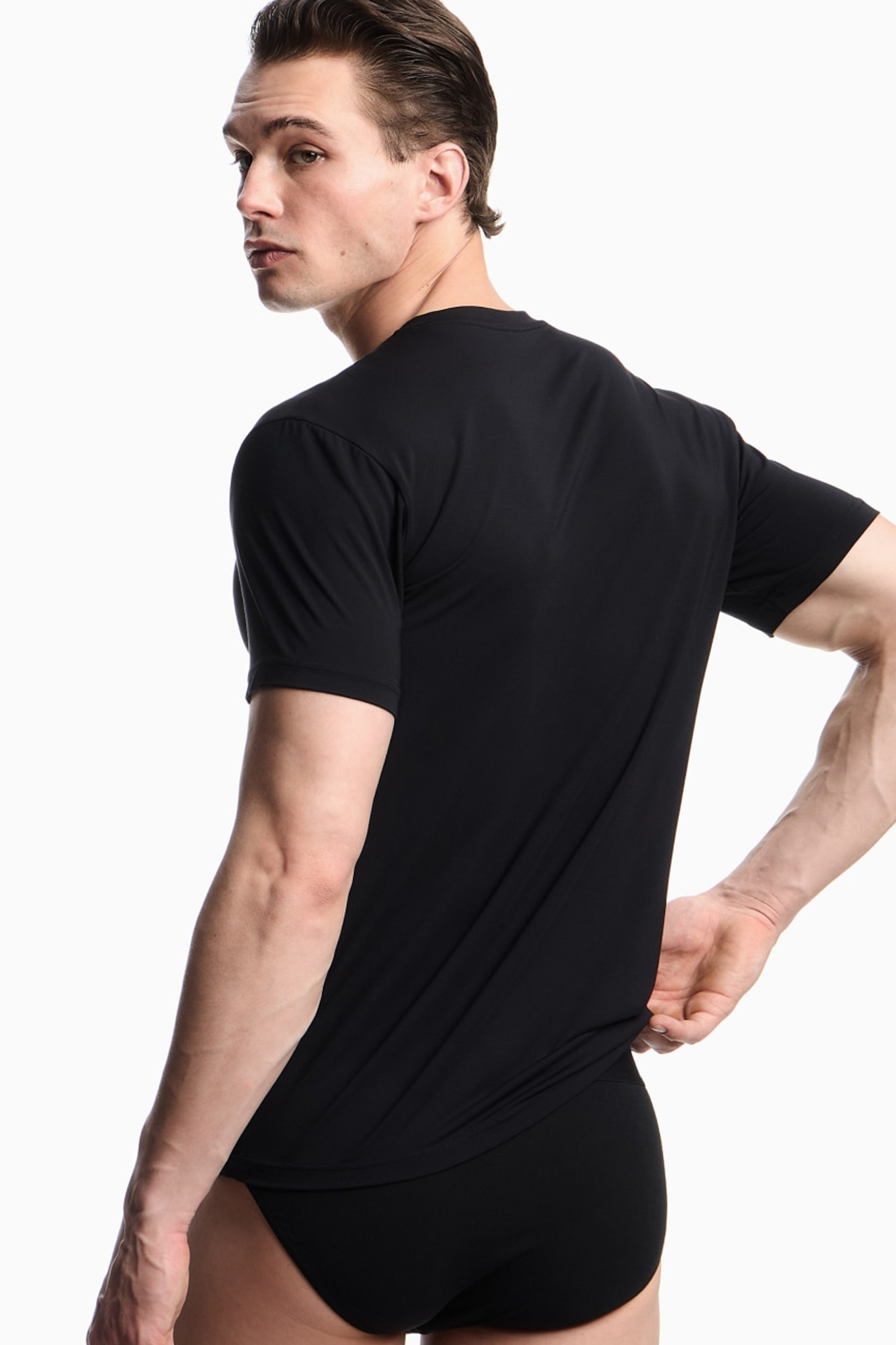 Armani T-shirts met ronde hals 2-pack zwart