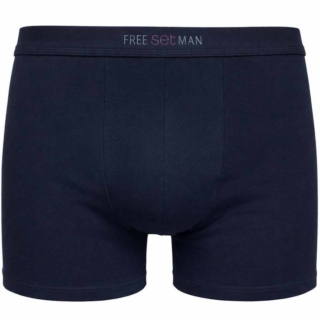 Set Boxershort cotton stretch blauw