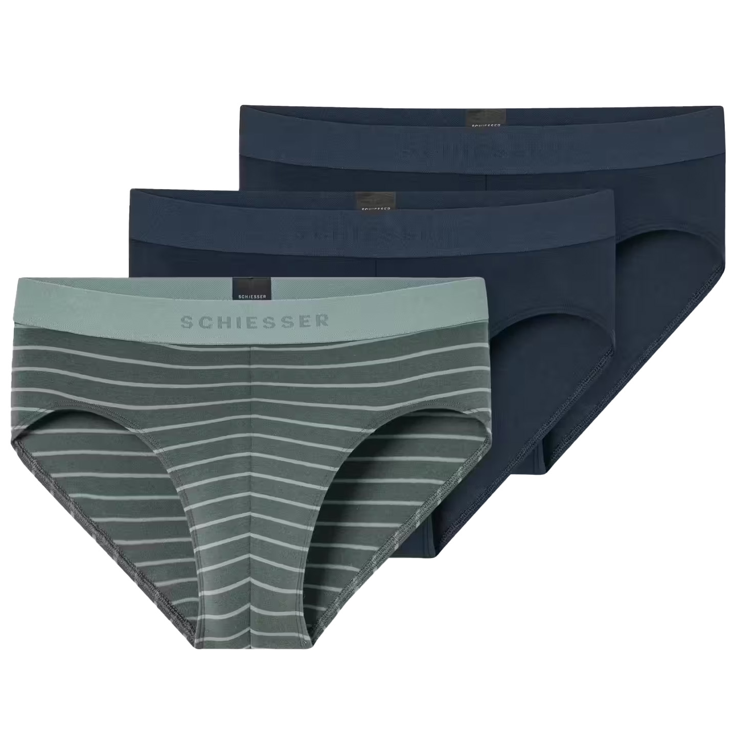 Schiesser 95/5 slips 3-pack blauw