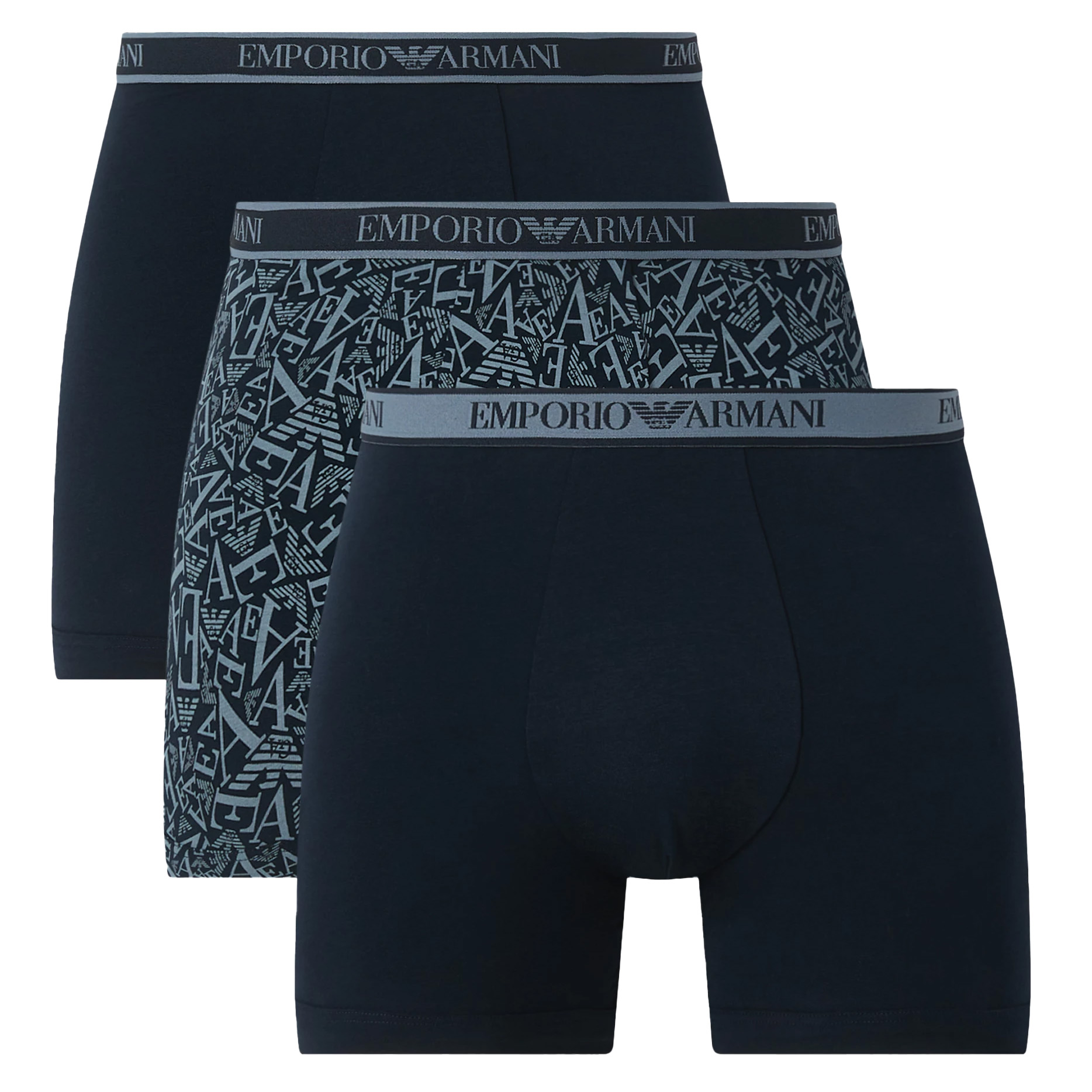 Armani boxershort 3-pack met Logo blauw