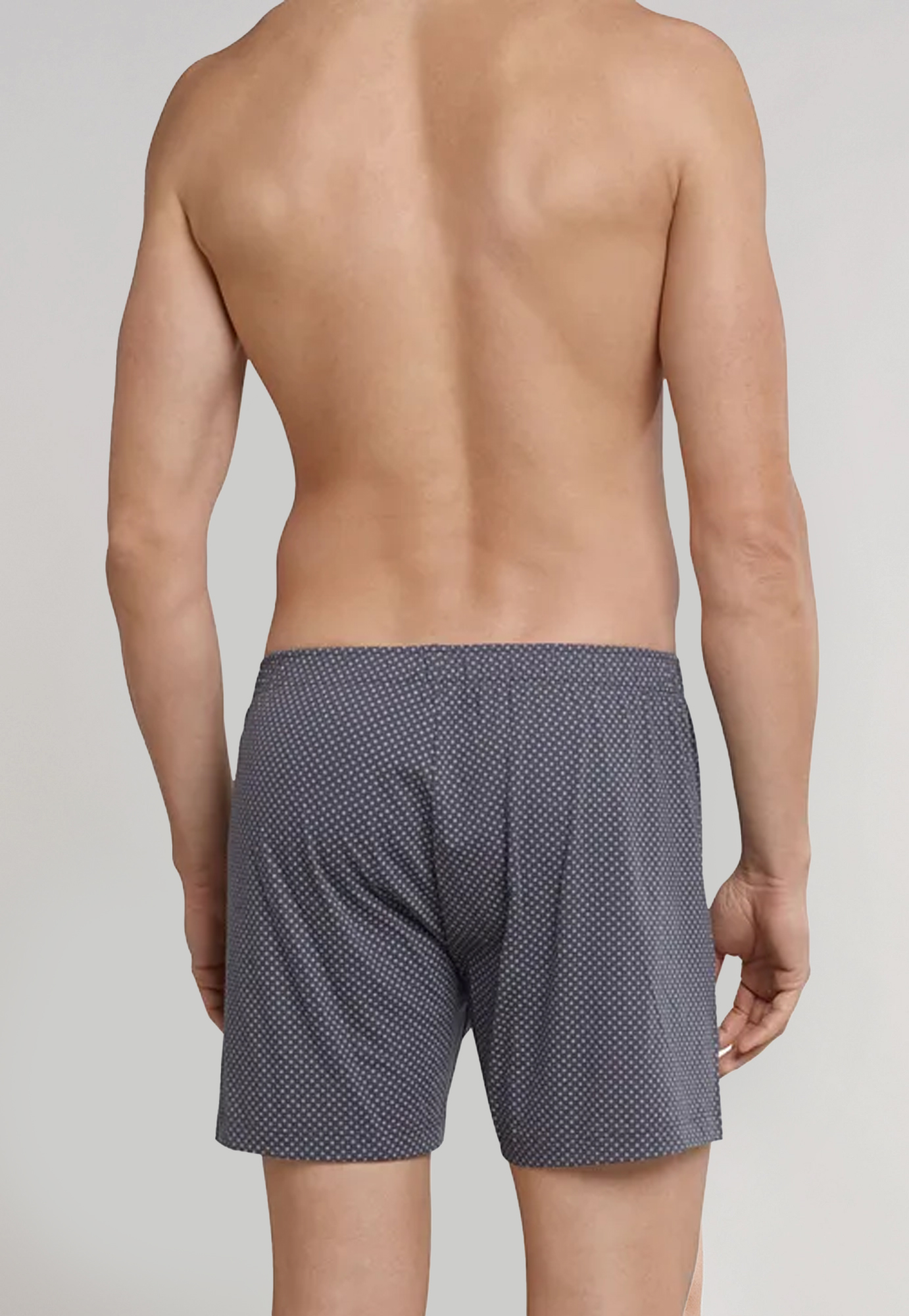 Boxer jersey wijd model grijs met printje