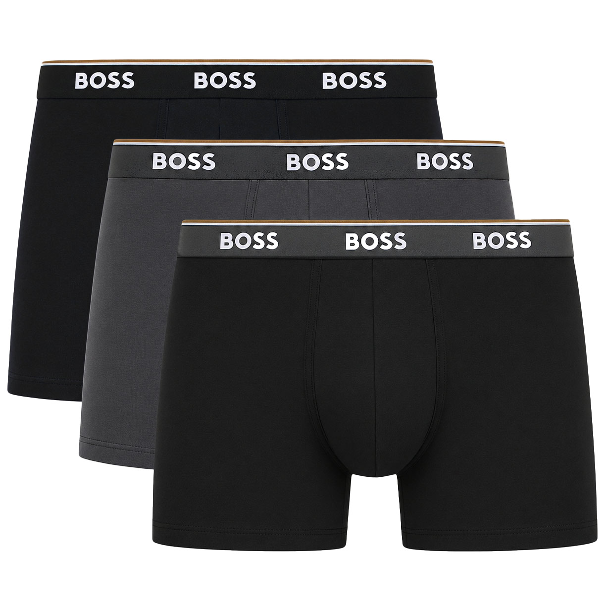Boss Power boxershorts 3-pack grijs/zwart