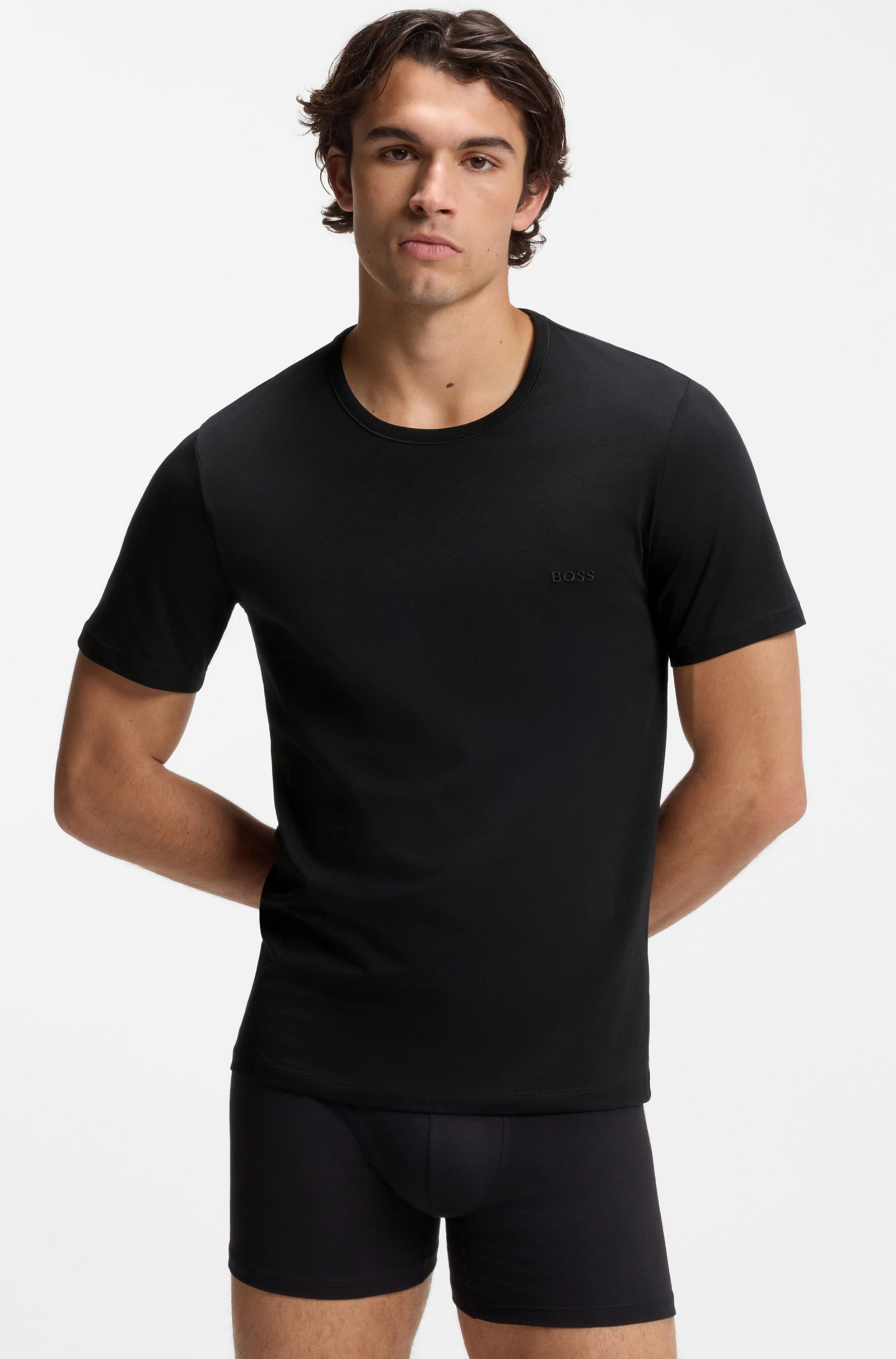 Boss T-shirt O-hals Classic 3-Pack blauw-zwart-grijs