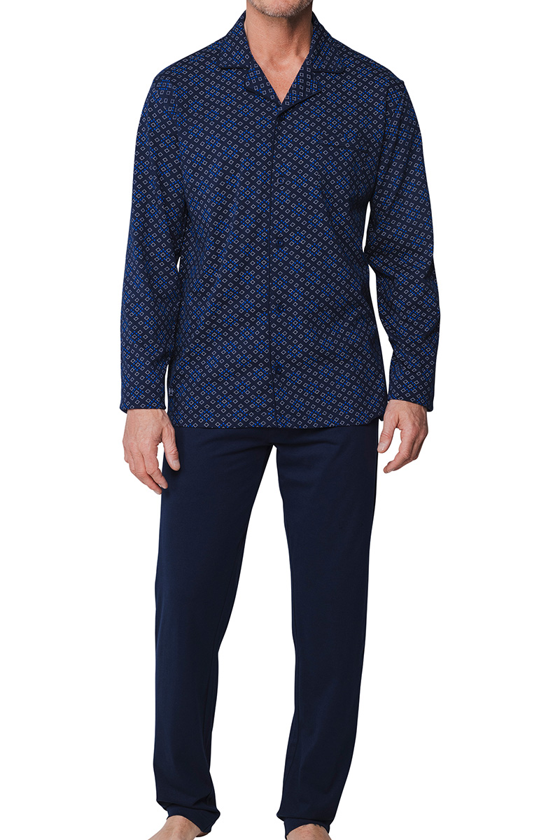 Pastunette doorknoop pyjama blauw 