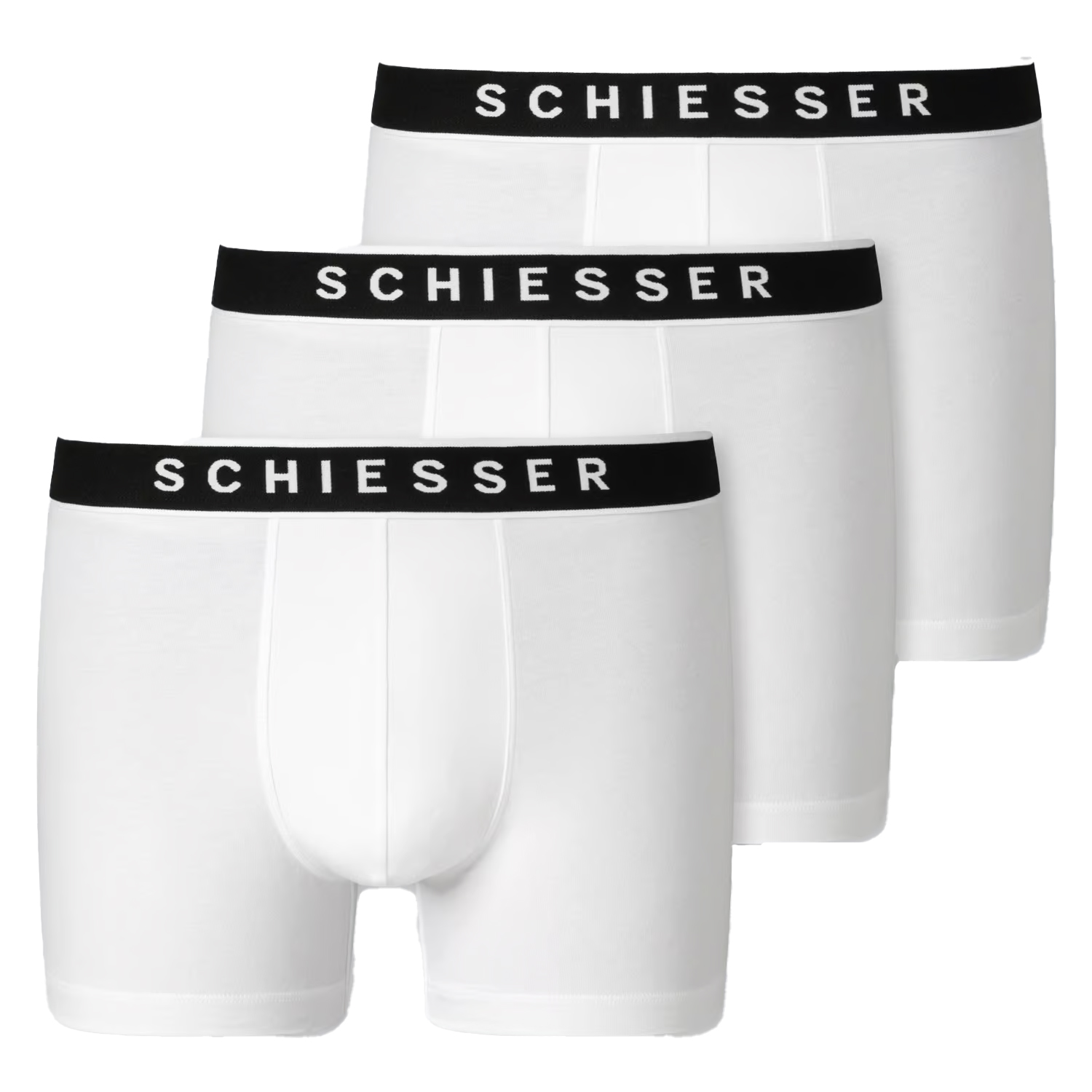 Schiesser Boxershorts 95/5 3-pack wit