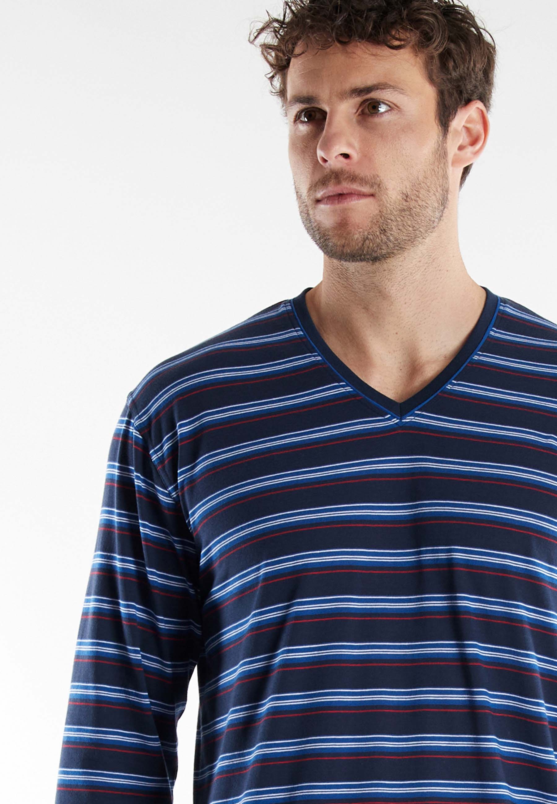 Gotzburg pyjama met V-Hals Klima active blauw  