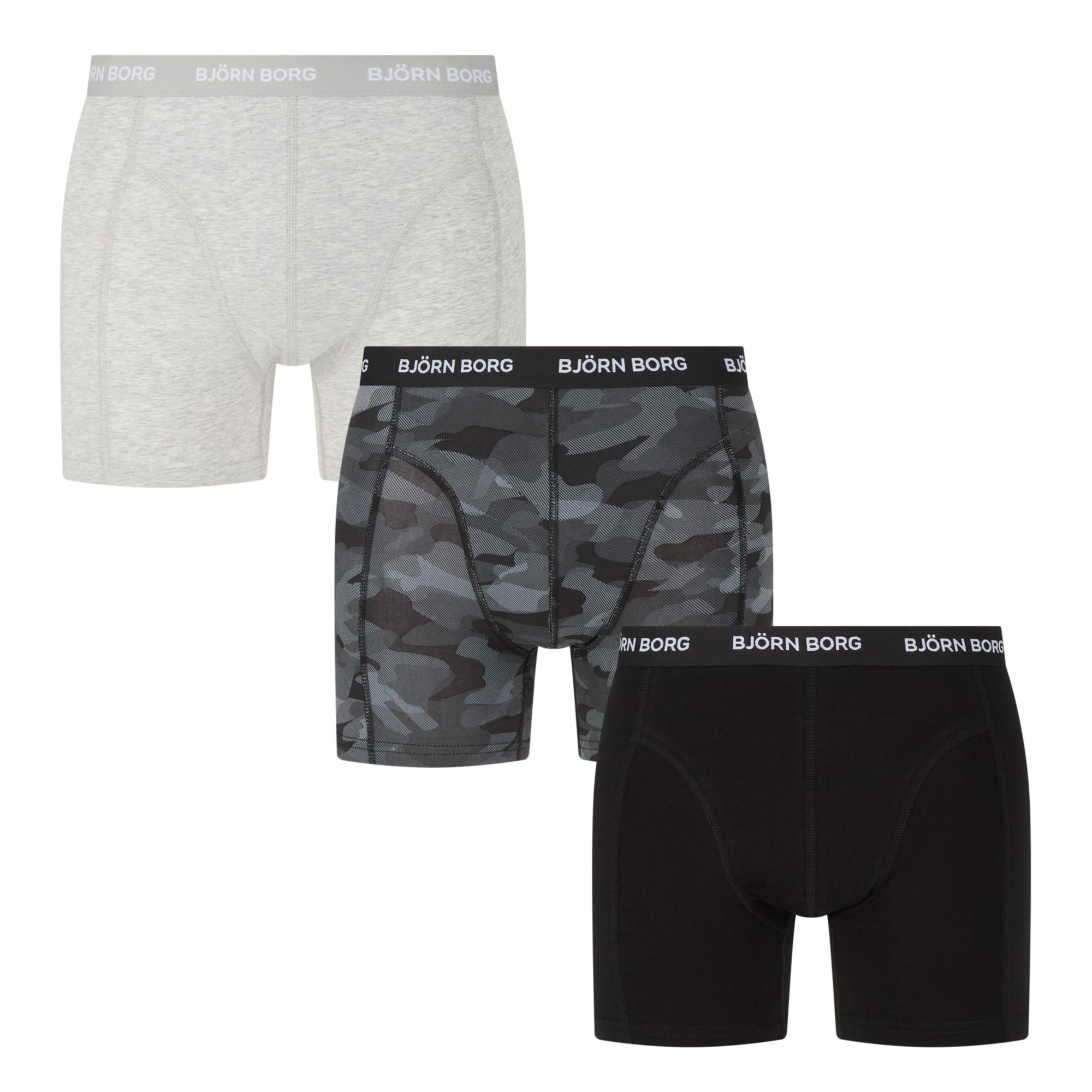 Bjorn Borg Boxershorts shadeline 3-Pack zwart