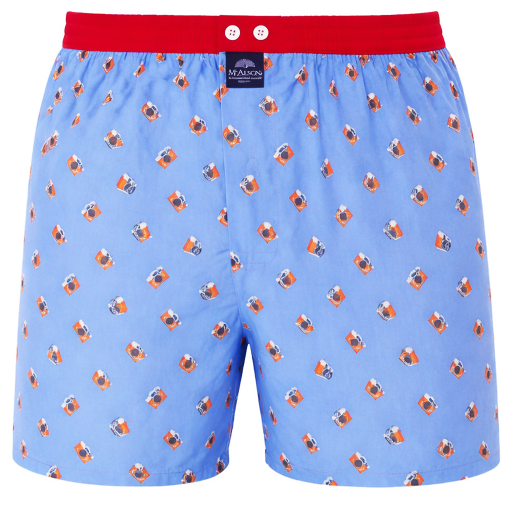 Mc Alson boxer Camera print blauw