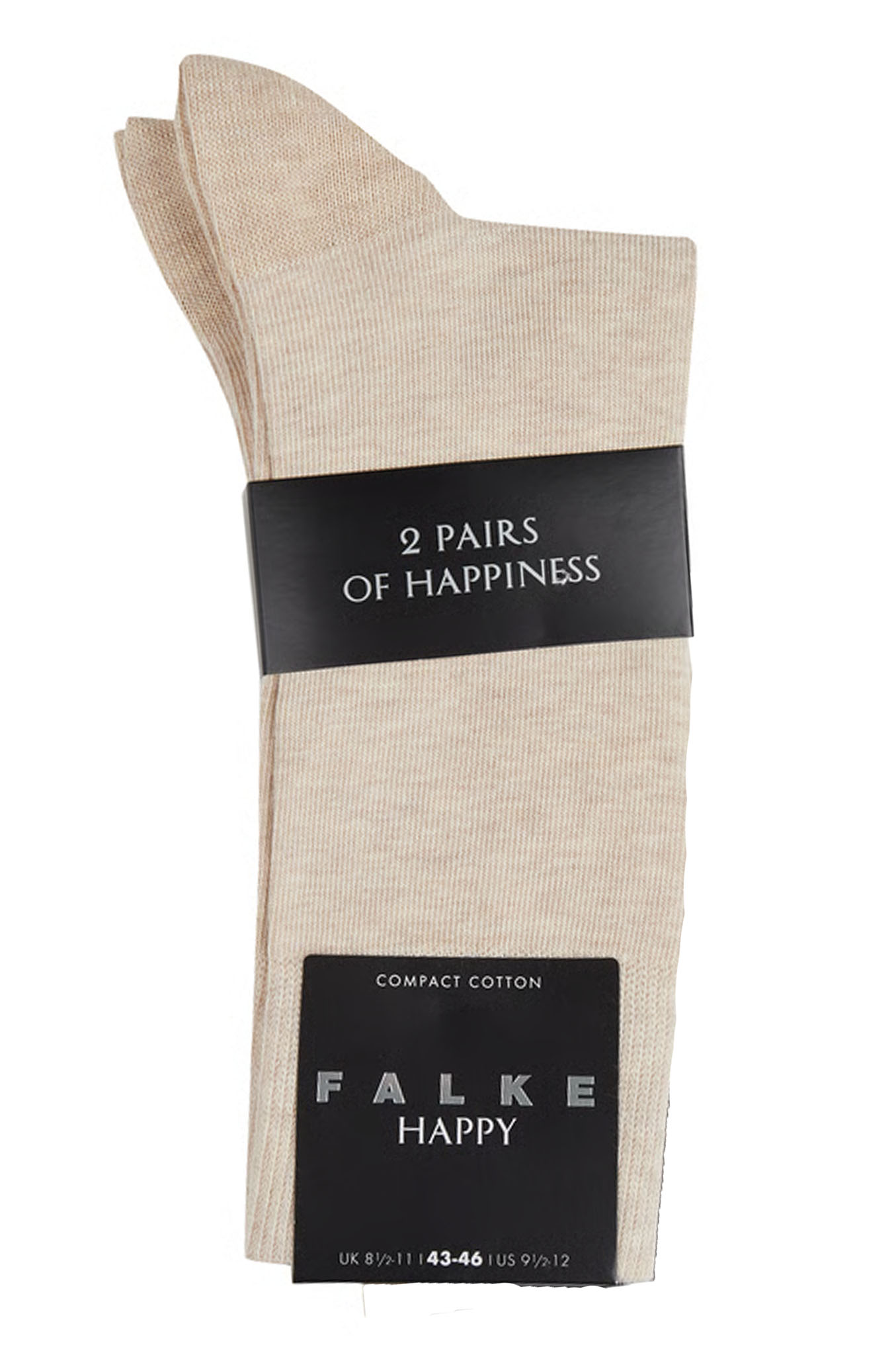 FALKE Happy heren sokken 2-paar beige